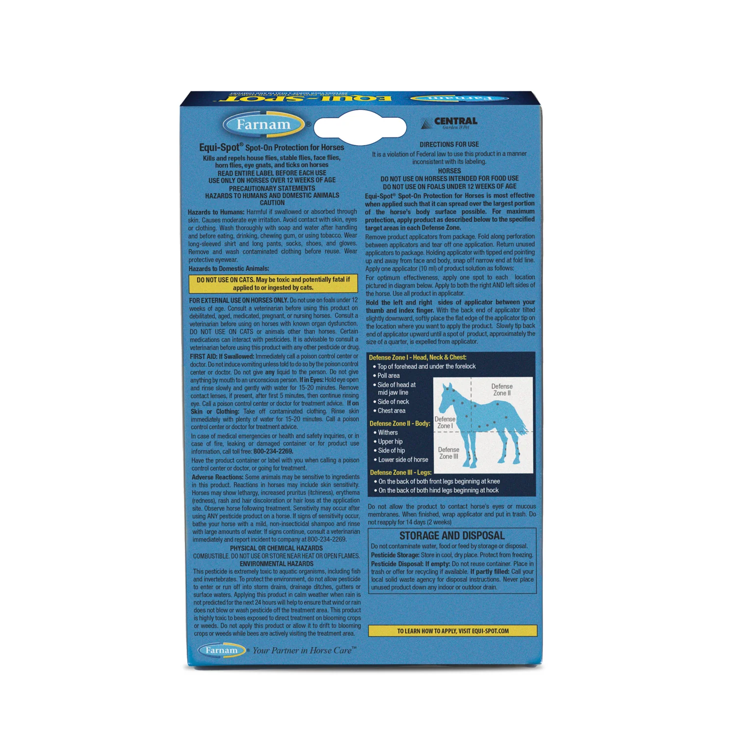 Farnam® Equi-Spot® Spot-On Fly Control - 12 week - Image 3