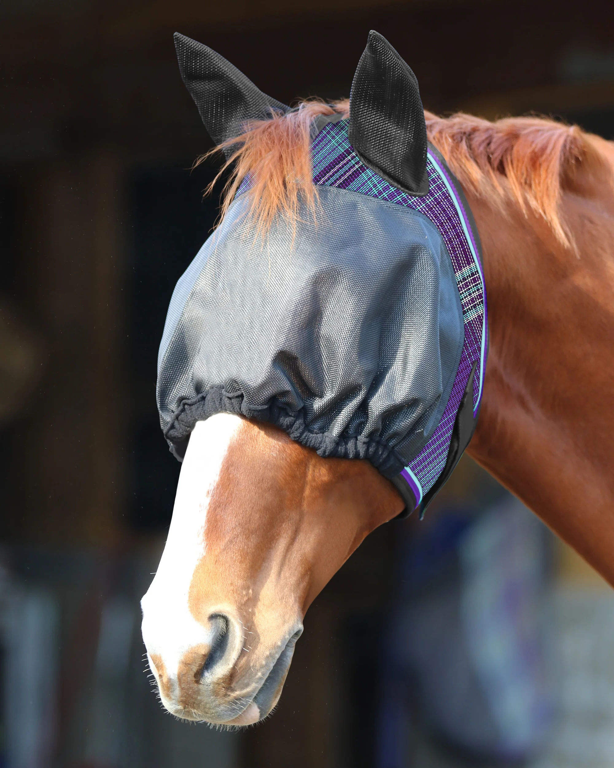Kensington™ UViator Dartless Fly Mask with Web Trim, Soft Ears & Forelock Opening - Image 8
