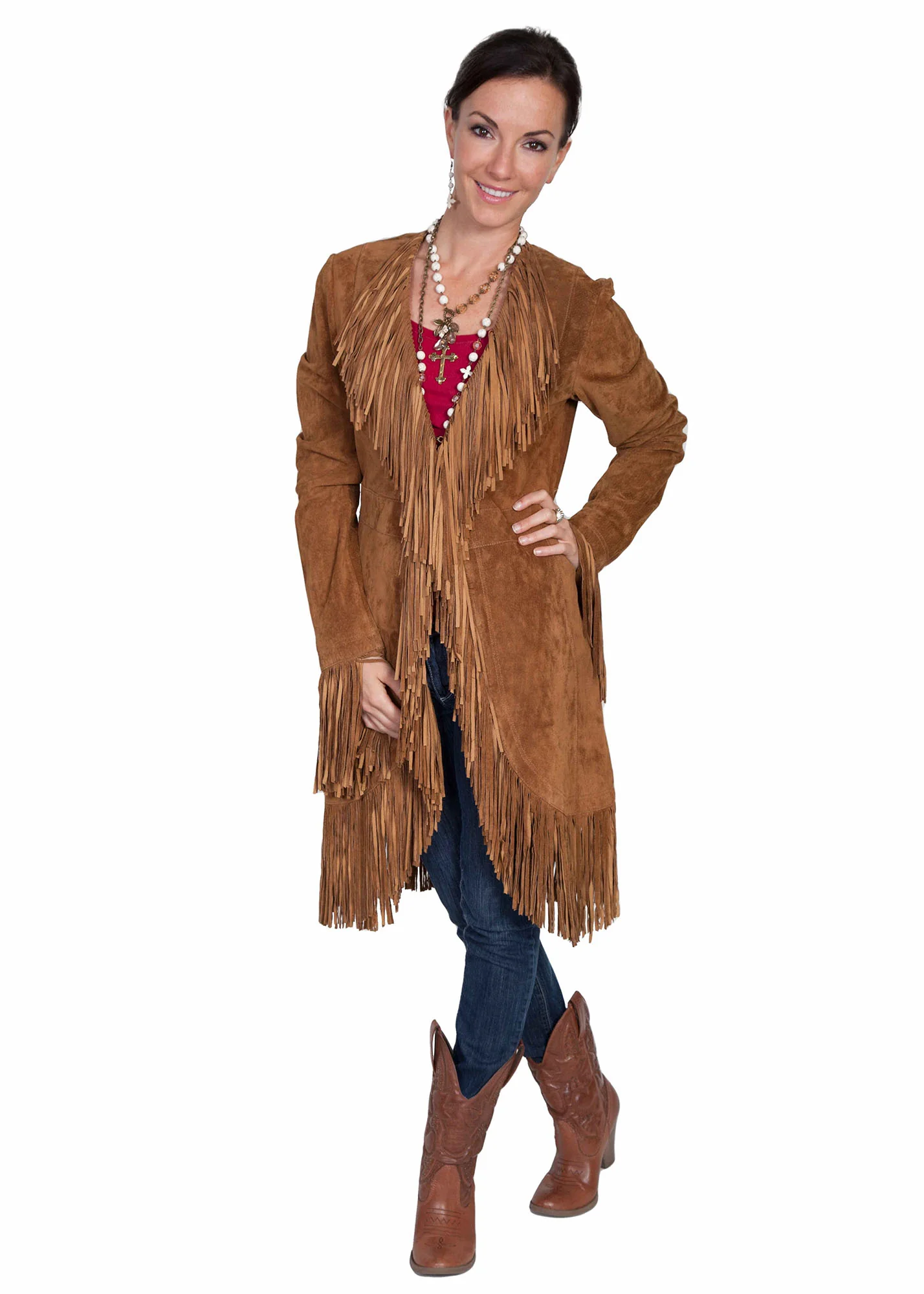 Scully Leather Ladies’ Fringe Long Coat - Image 3