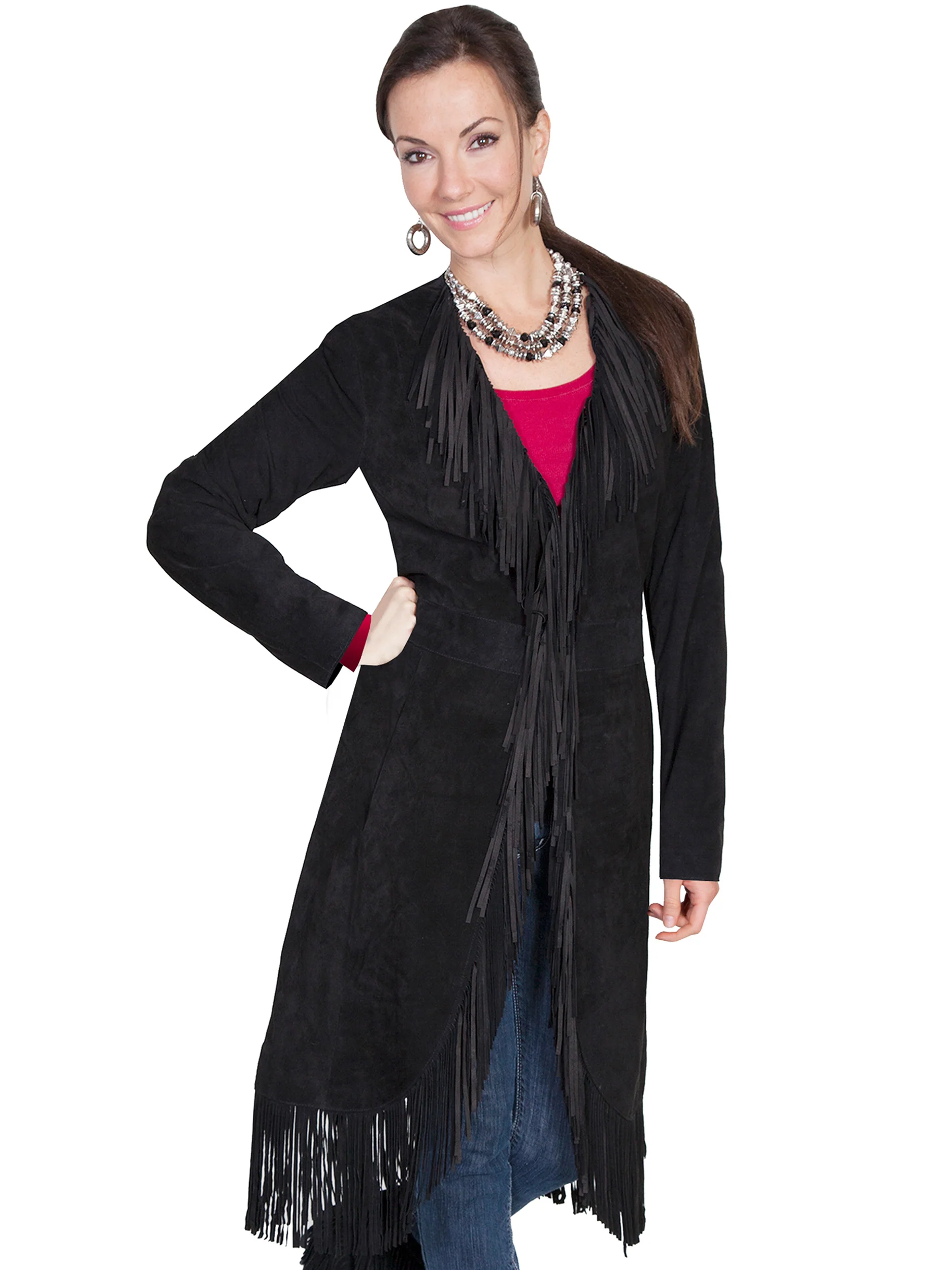 Scully Leather Ladies’ Fringe Long Coat - Image 5