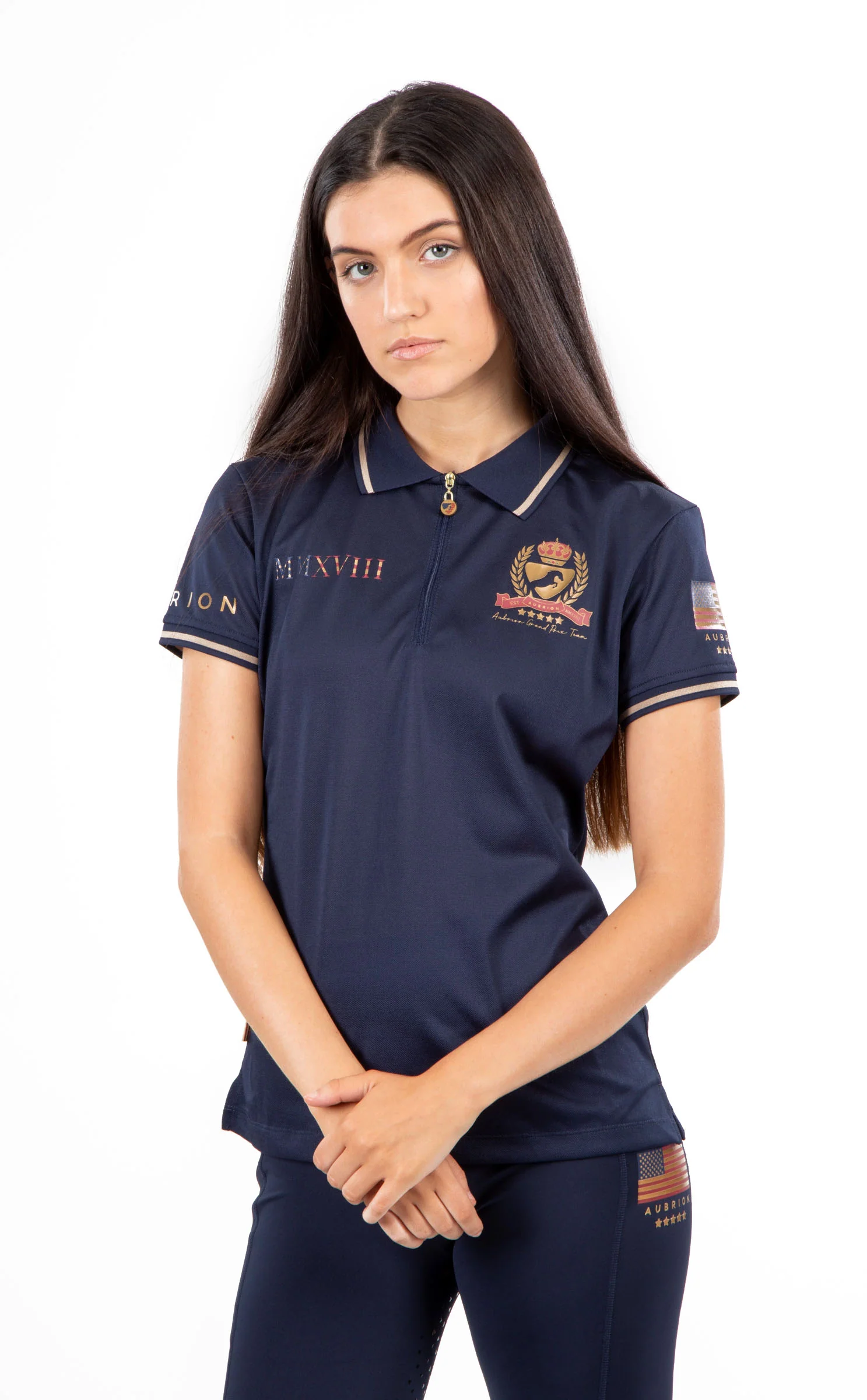 Shires Ladies’ Aubrion Team Tech Polo Shirt - Image 6
