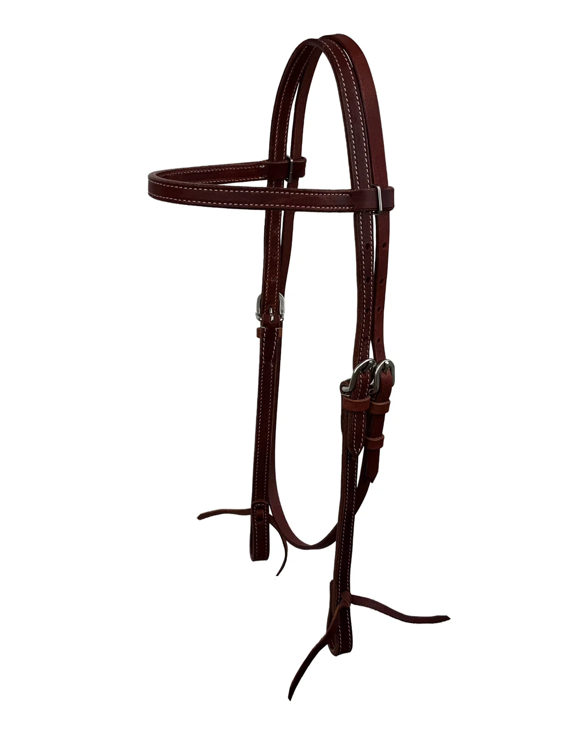 Showman® Argentinian Cow Leather Browband Headstall with Tie Ends - Image 4