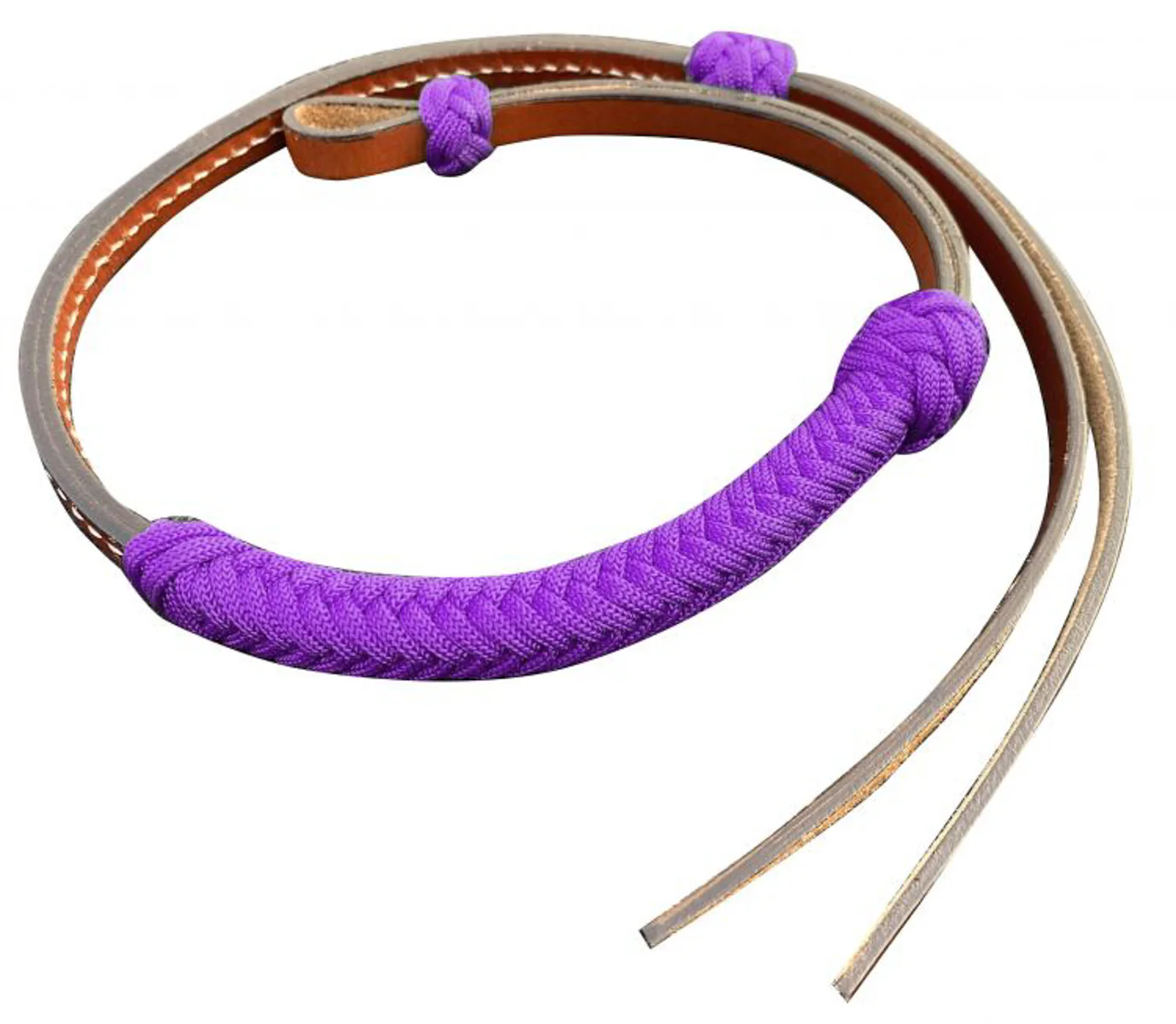 Showman® Medium Leather Over & Under Whip with Nylon-Wrapped Accent - Image 11