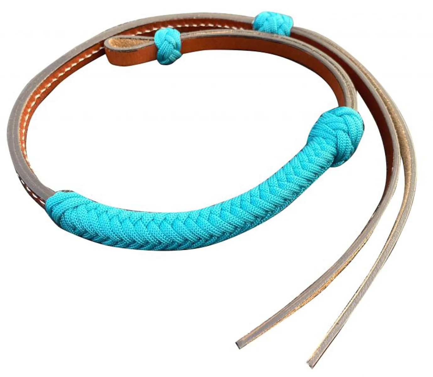 Showman® Medium Leather Over & Under Whip with Nylon-Wrapped Accent - Image 6