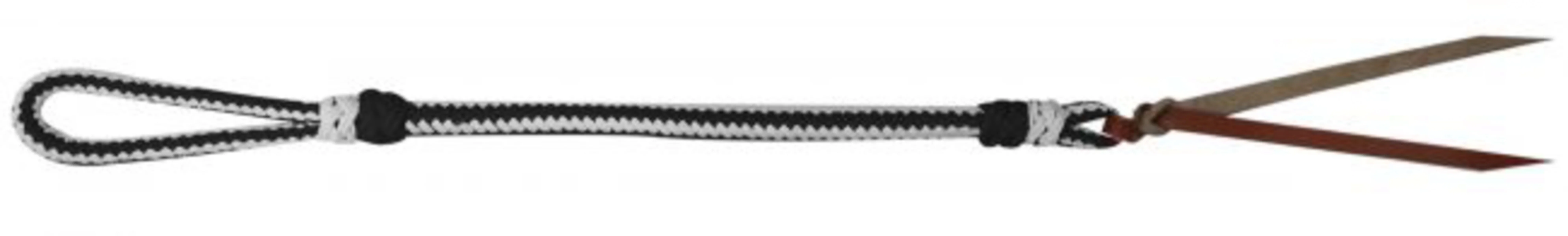 Showman® Two-Tone Braided Nylon Quirt with Leather Popper - Image 12