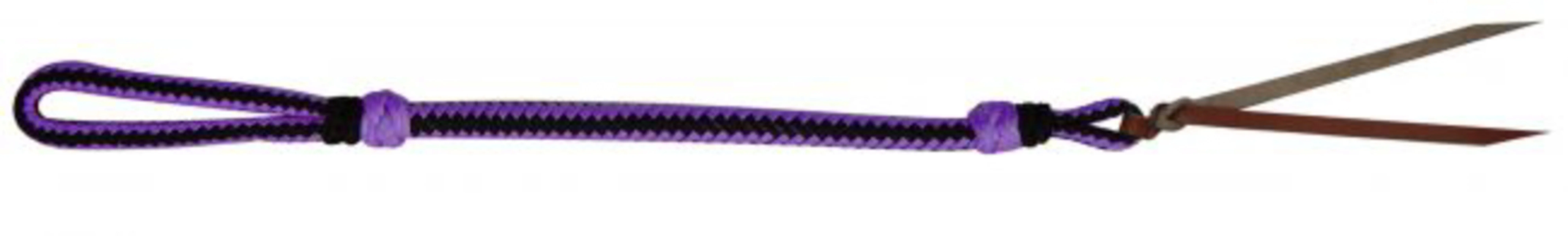 Showman® Two-Tone Braided Nylon Quirt with Leather Popper - Image 18