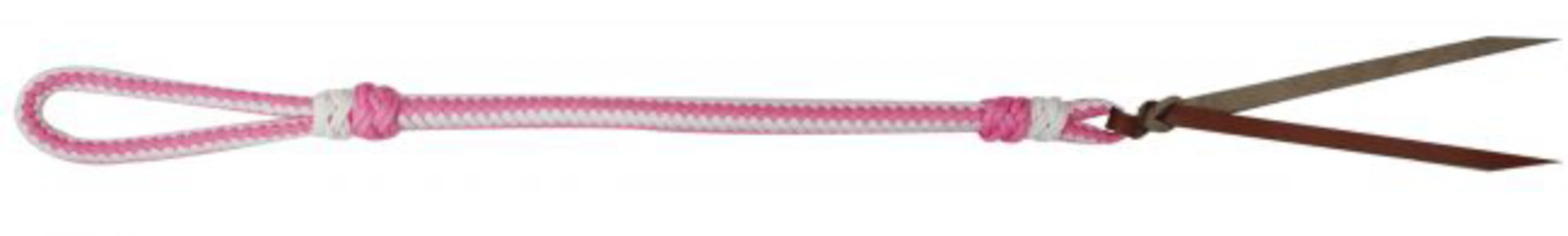 Showman® Two-Tone Braided Nylon Quirt with Leather Popper - Image 4