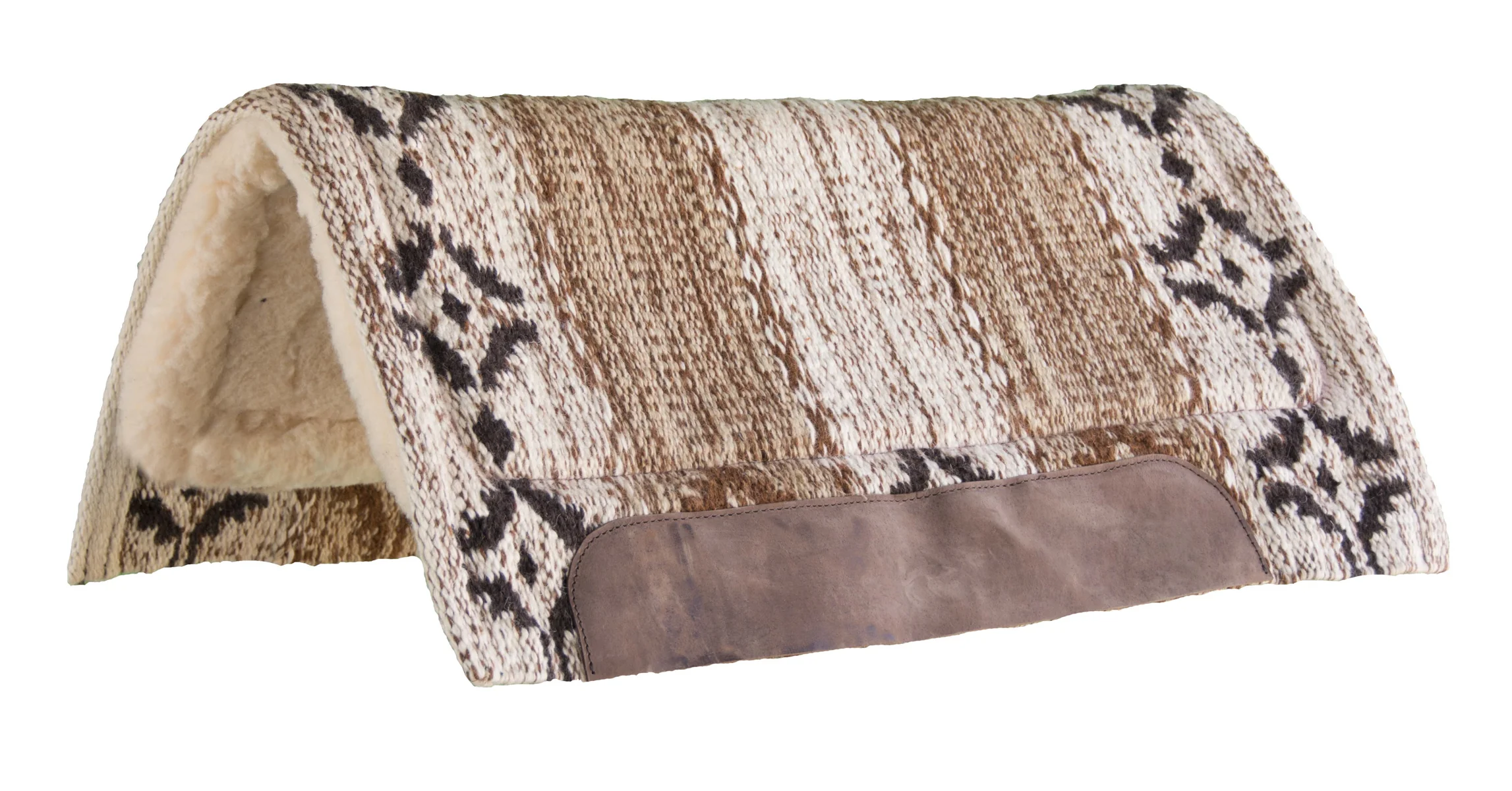 Wool-Blend Blanket-Top Western Saddle Pad - Image 9